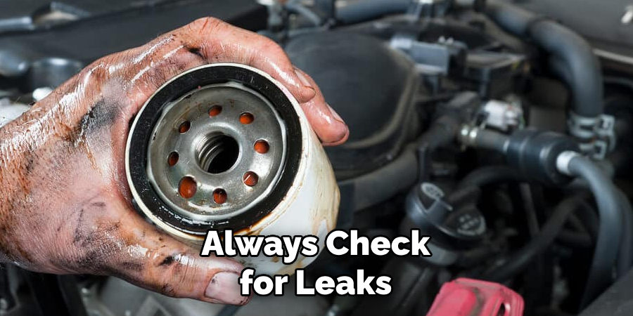 Always Check for Leaks