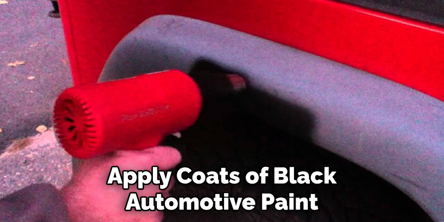 Apply Coats of Black Automotive Paint