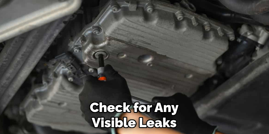 Check for Any Visible Leaks