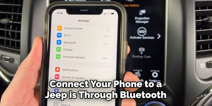 Connect Your Phone to a Jeep is Through Bluetooth