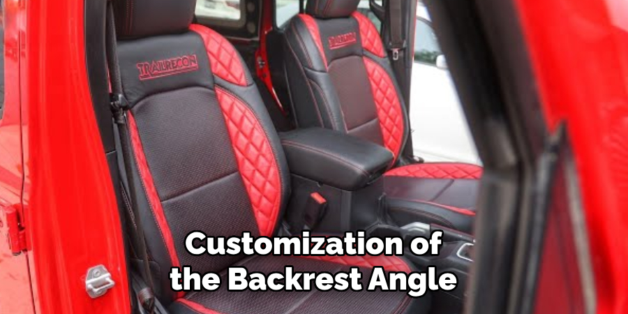 Customization of the Backrest Angle