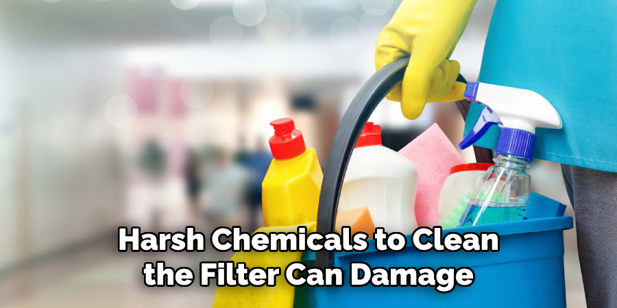 Harsh Chemicals to Clean the Filter Can Damage