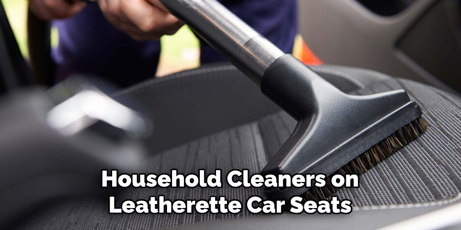 Household Cleaners on Leatherette Car Seats