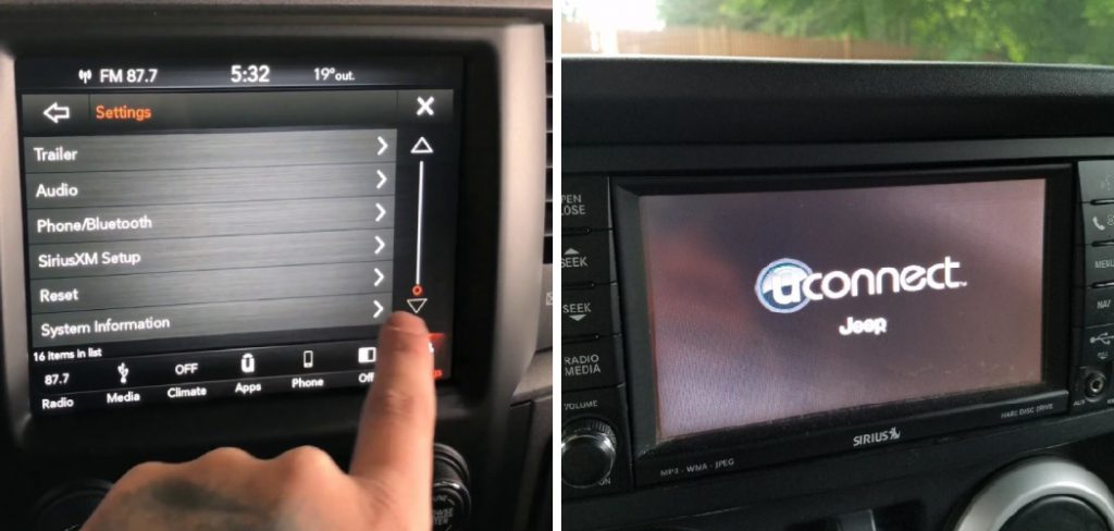 How to Reset Jeep Radio Uconnect