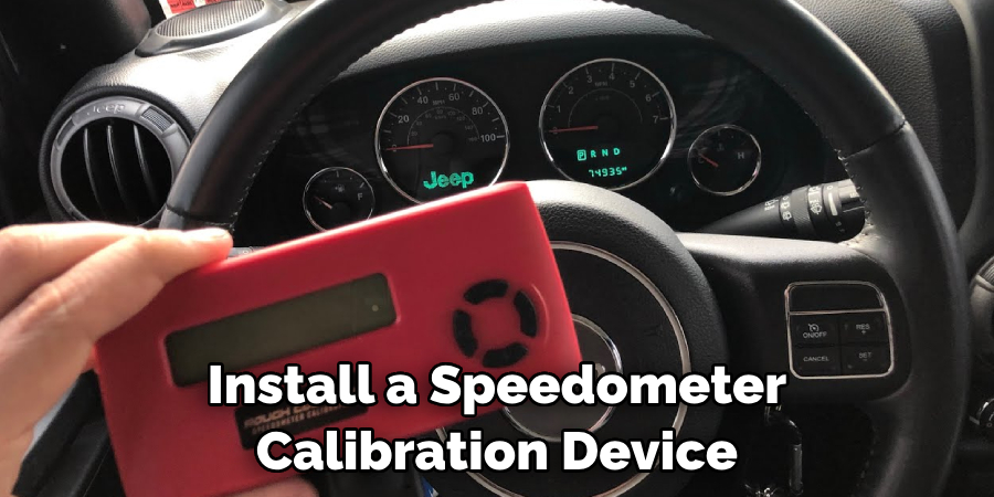 Install a Speedometer Calibration Device