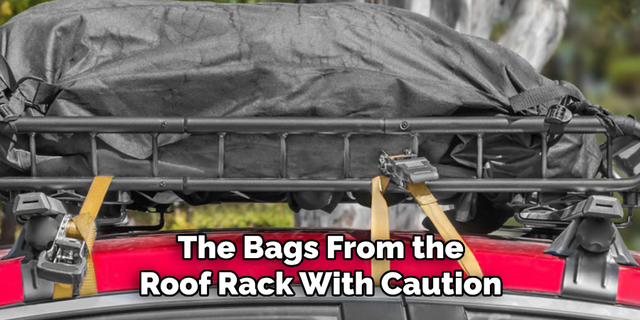 The Bags From the Roof Rack With Caution