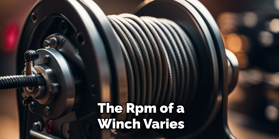 The Rpm of a Winch Varies