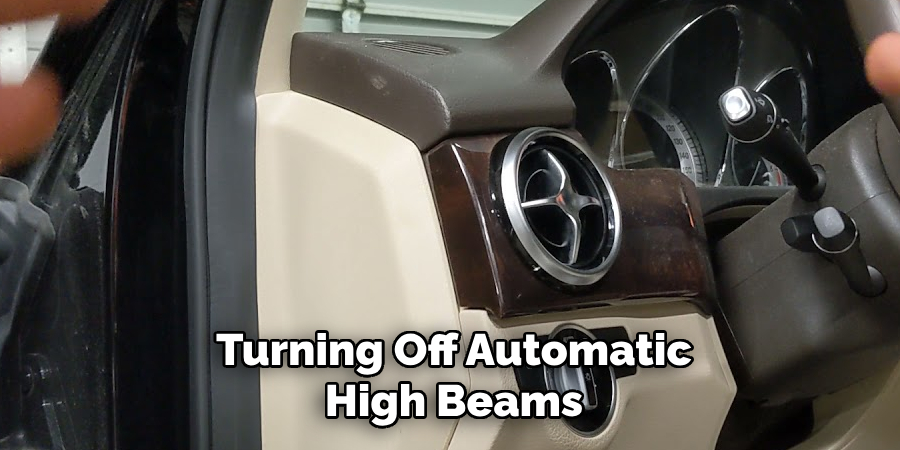 Turning Off Automatic High Beams