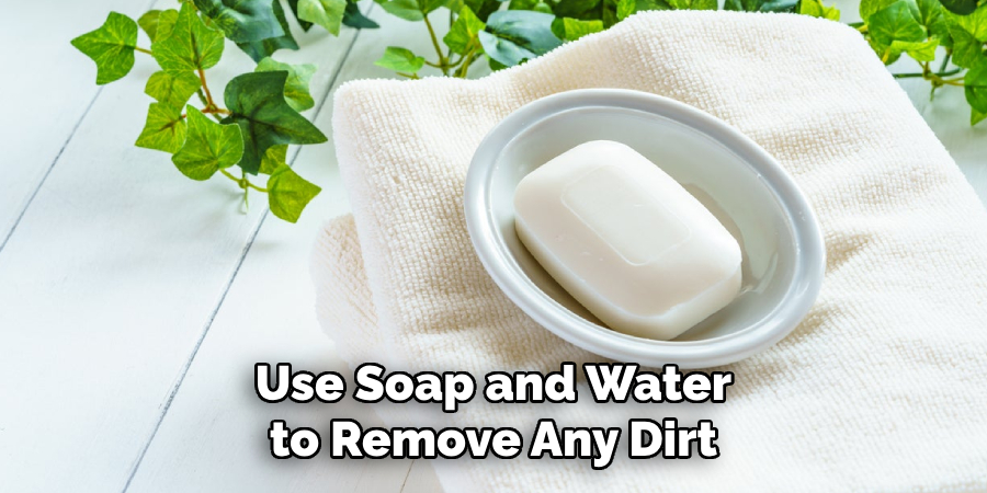 Use Soap and Water to Remove Any Dirt