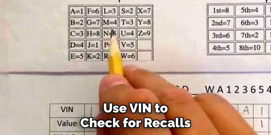 Use VIN to Check for Recalls