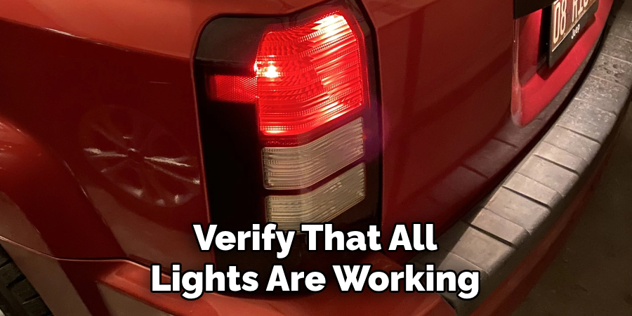 Verify That All Lights Are Working