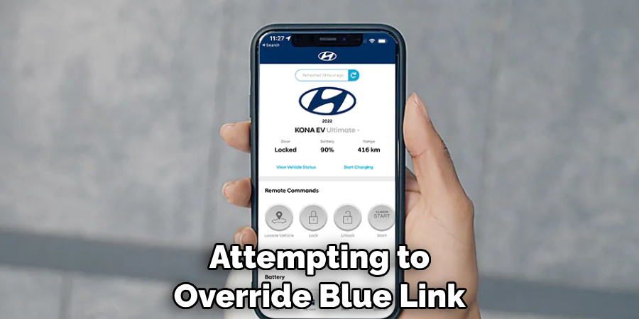 Attempting to Override Blue Link