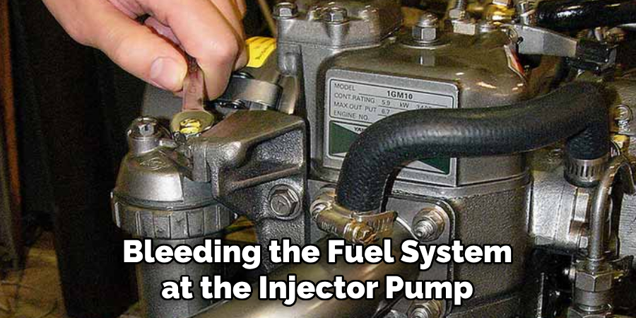 Bleeding the Fuel System at the Injector Pump