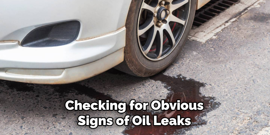 Checking for Obvious Signs of Oil Leaks