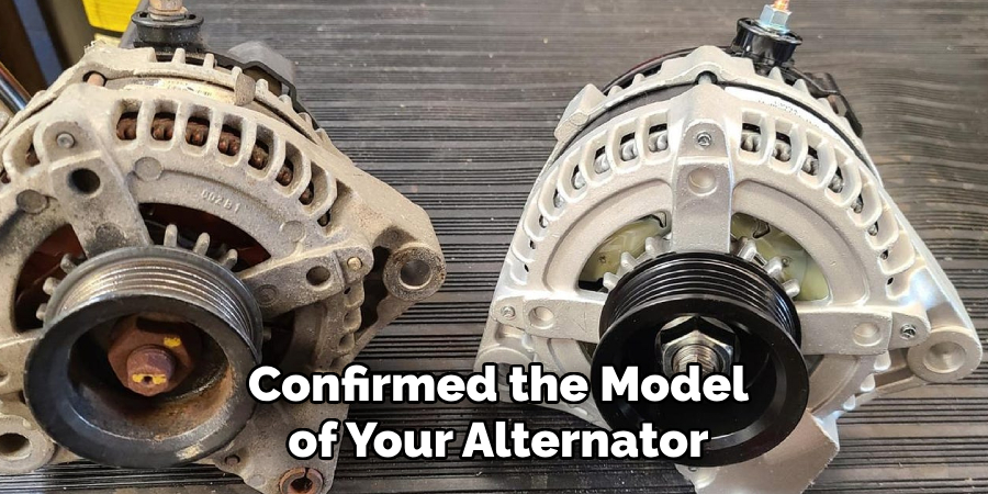 Confirmed the Model of Your Alternator