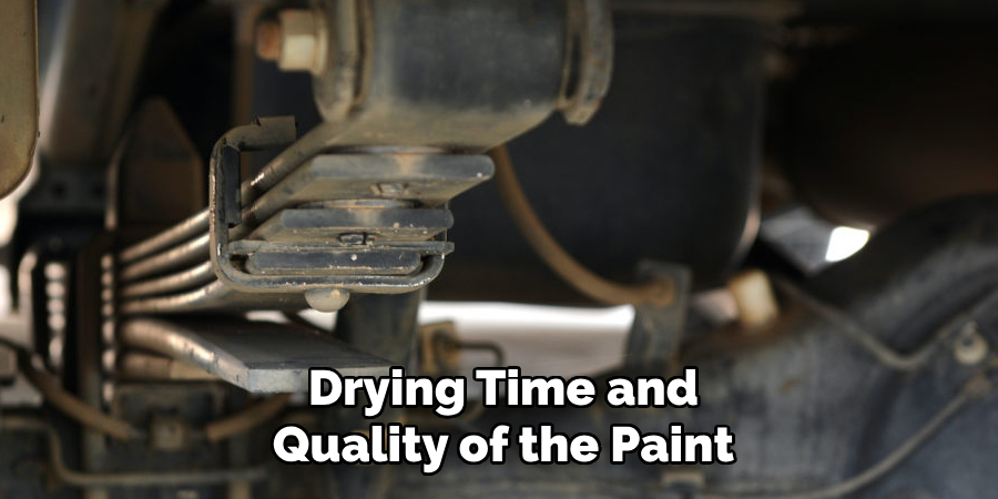 Drying Time and Quality of the Paint