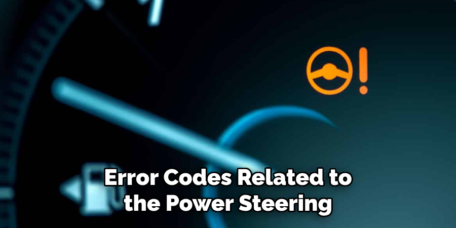 Error Codes Related to the Power Steering