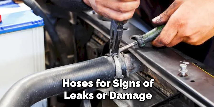 Hoses for Signs of Leaks or Damage