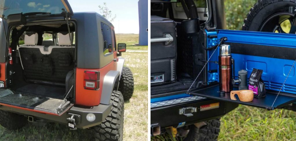 How to Use Drop Down Tailgate Table on Jeep Wrangler