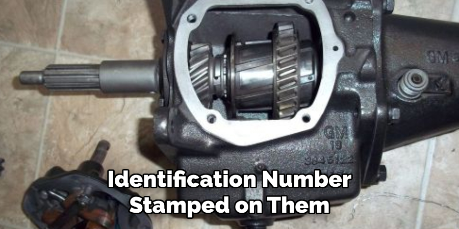 Identification Number Stamped on Them