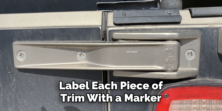 Label Each Piece of Trim With a Marker