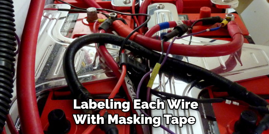 Labeling Each Wire With Masking Tape 