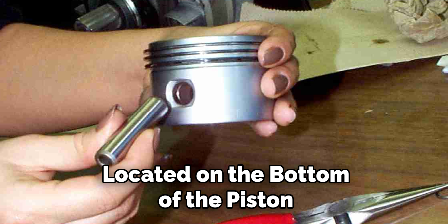 Located on the Bottom of the Piston
