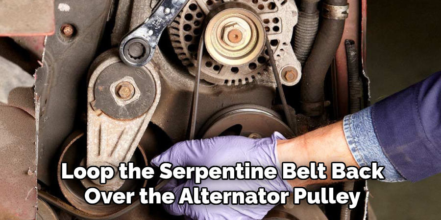 Loop the Serpentine Belt Back Over the Alternator Pulley