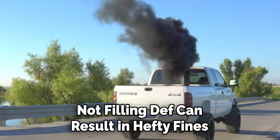 Not Filling Def Can Result in Hefty Fines