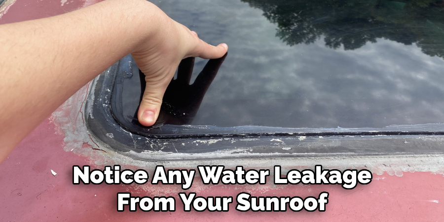 Notice Any Water Leakage From Your Sunroof