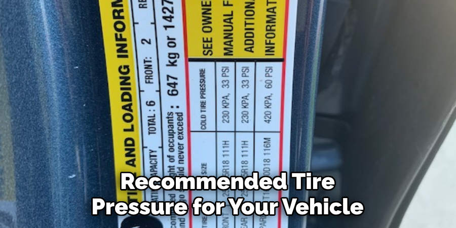 Recommended Tire Pressure for Your Vehicle