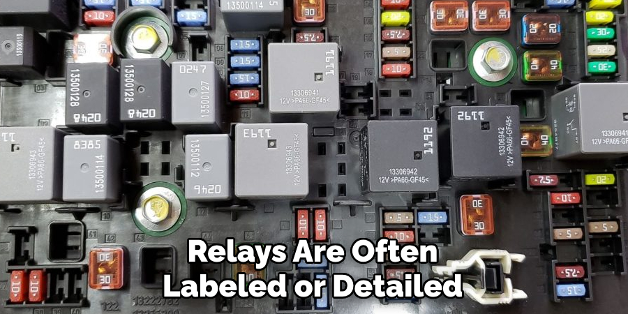 Relays Are Often Labeled or Detailed
