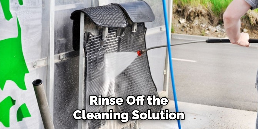 Rinse Off the Cleaning Solution