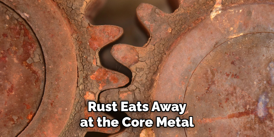 Rust Eats Away at the Core Metal