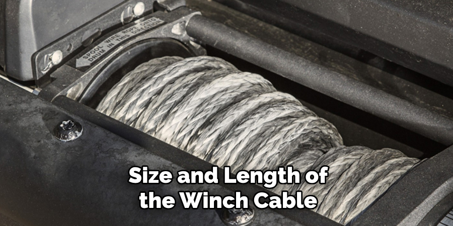 Size and Length of the Winch Cable