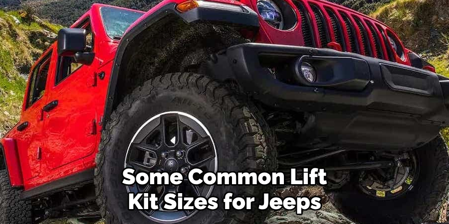 Some Common Lift Kit Sizes for Jeeps