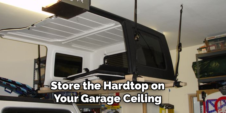 Store the Hardtop on Your Garage Ceiling