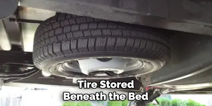 Tire Stored Beneath the Bed